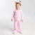 Sinsay Baby Girl's Pastel Pink Ribbed Fabric with Ruffles Neck and Pockets Set