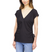 Michael Kors Women's Black Solid Ruched V-Neck Blouse | Michael Kors In Lebanon