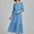 Sinsay Women's Blue Long Sleeve Ruffled Floral Dress