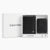 Calvin Klein black leather wallet and MagSafe-compatible case set in its white retail box, shown on a clean white background.