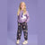 Sinsay Girl's Dark Grey with an All Over Multicolored Animal Graphic Sweatpants