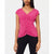 MSK Women's Fuchsia V-Neck Ruched Sparkle Sleeveless Blouse