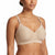 Bali Women's Beige Smooth Seamless Wire Free Adjustable Strap Bra