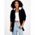 Madden Girl Women's Black Open-Front Long-Sleeve Cardigan