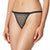 Dkny Women's Black Diamond Logo Mesh Thong Brief