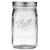 A clear glass Ball Wide Mouth mason jar with a silver metal screw-on lid, shown on a plain white background.