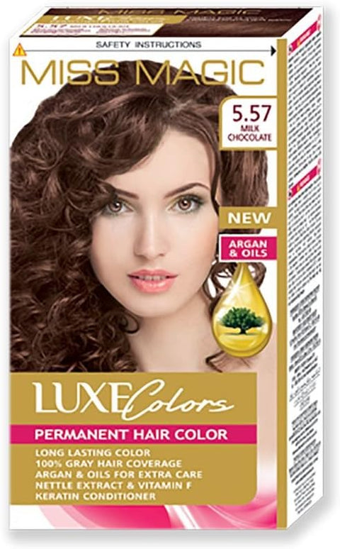 Miss Magic Luxe Colors Permanent Hair Colour Milk Chocolate 5.57