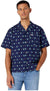 Wrangler Men's Navy Eclipse Printed 1 Pocket Regular Fit Shirt | Wrangler In Lebanon