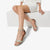 Dream Pairs Women's Gold Ankle Strap Low Block Heeled Sandals