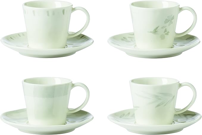 Lenox Oyster Bay 4 Pieces Espresso Cup & Saucer Set 2.30 LB | Lenox In Lebanon