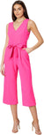 Vince Camuto Women's Fuchsia V Neck Belted Jumpsuit |Vince Camuto In Lebanon