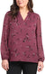 Hilary Radley Women's Purple Long Sleeve Blouse
