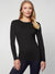 32 Degrees Women's Black Long Sleeve Crew neck Blouse | 32 Degrees in Lebanon
