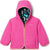 Pink children's jacket with floral lining on a white background