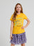 Sinsay Girl's Yellow Round Neck T-Shirt With A Print | Sinsay In Lebanon