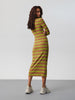 Sinsay Women's Brown & Green Striped Midi Dress | Sinsay In Lebanon