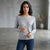 Hippie Rose Women's Silver Metallic Cut-Out Shoulder Shimmer Sweater