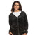 Felina Women's Black Opulence Plush Velour Hooded Jacket