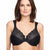 Glamorise Women's Black Low Cut Wonder Wire Lace Bra