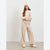 Sinsay Girl's Beige Velour Wide-Leg Pants