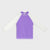 A long-sleeve raglan top in lavender purple with white sleeves, laid flat against a light gray background.