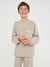 Sinsay Boy's Greige One Pocket Long Sleeve Sweatshirt | Sinsay In Lebanon