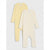 Sinsay Baby Cream & Light Yellow Long Sleeve 2-Pack Overall