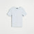 A light blue short-sleeve crewneck t-shirt laid flat against a light gray background.