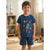 Sinsay Boy's Navy Graphic Printed Short Sleeve Pajama Set