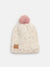Sinsay Girl's Beige Rib Knit Beanie Hat With Decorative Patch | Sinsay In Lebanon