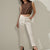 Sinsay Women's White Slim Straight Fit Trousers