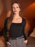Sinsay Women's Black Squared Neck Long Sleeve Blouse|Sinsay In Lebanon