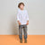 Sinsay Boy's Light Grey Cuffed Ankles Denim Jogger