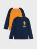 Sinsay  Boy's Navy & Orange Long Sleeve 2 Pack  T-Shirt | Sinsay In Lebanon