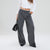 Sinsay Women's Grey Wide Leg Straight Trousers
