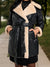 Sinsay Women's Black & Beige Leather Faux Fur Coat|Sinsay In Lebanon