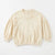 Zara Baby Girl's Light Beige Heart Graphic Sweatshirt With Puff Sleeves | Zara In Lebanon