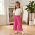 Epic Threads Girl's Pink Wide Leg Fleece Sweatpants