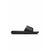 A single black slide sandal shown in side profile against a solid white background.