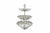 Decorative silver umbrella-shaped object on a dark surface with a window in the background.