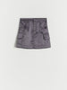 Reserved Girl's Dark Grey Satin Skirt With Cargo Pockets | Reserved In Lebanon