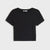 Black t-shirt on a white background