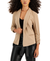 Bar III Women's Tan Petite Knit-Crepe Ruched-Sleeve Blazer|Bar III In Lebanon