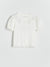Reserved Girls White 3D Floral Puff Sleeve Top | Reserved in Lebanon