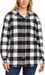 Eddie Bauer Women's Black & White Soft Microfleece Button-Up Shirt