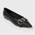 A New Day Women's Black Valentina Pointed Toe Buckle Ballet Flats