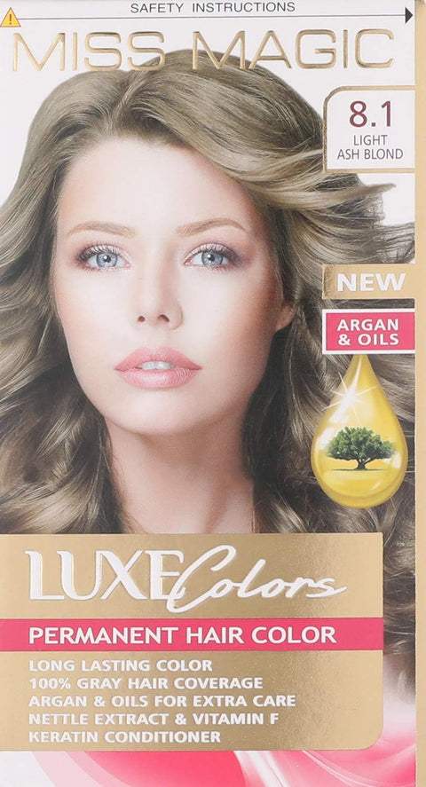 Miss Magic Luxe Colors Permanent Hair Colour Light Ash Blond 8.1