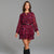 Sinsay Women's Maroon Long-Sleeve Tiered Mini Dress