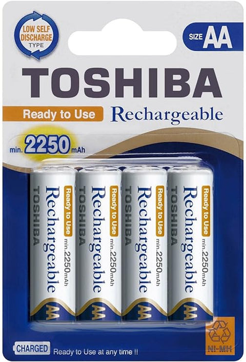 TOSHIBA Rechargeable AA (2250mAh, 4 Pieces)