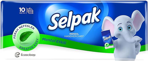 Selpak Pocket Hanky Mentholated Tissue 30 Sheets Pack Of 10
